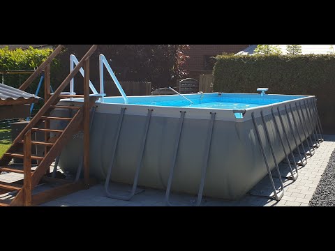 INTEX Frame Pool 732x366x132 Aufbau und Fazit noch einem Jahr