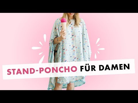 Strandponcho mit Bommeln für Damen (Mini-DIY)