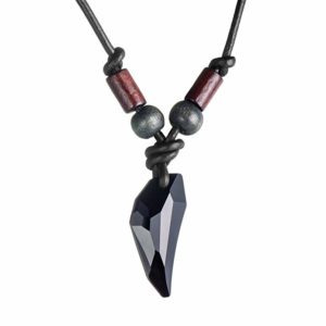 STERLL-Herren-Surferkette-Leder-Schwarz-Swarovski-