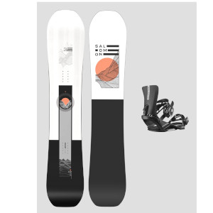 Salomon Sight+Rhythm Black M 2024 Snowboard-Set